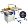 Package Deal: 10'' Table Saw with Wheel Kit and Low Noise Blade